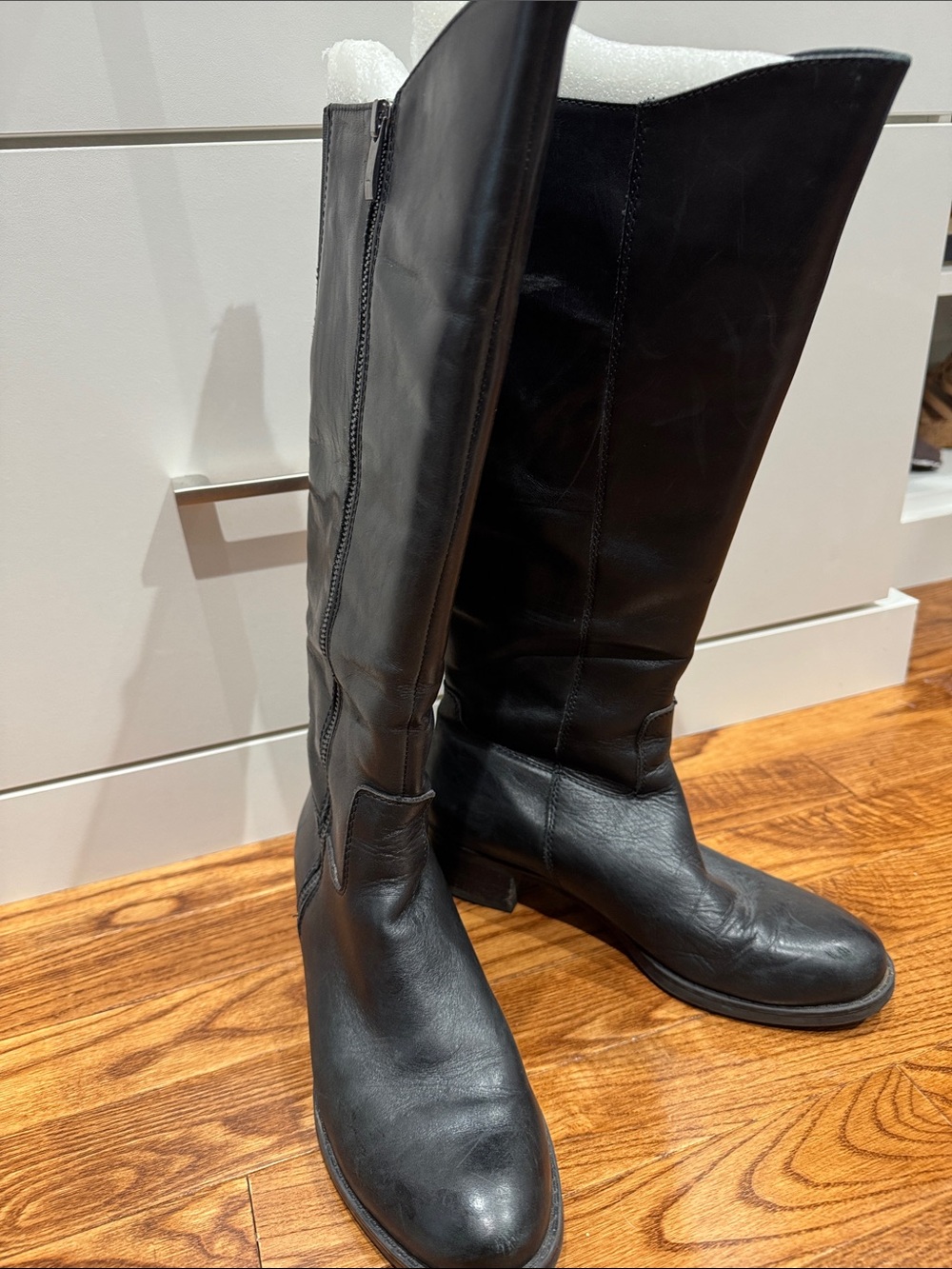 Franco Sarto Black Over-the-Knee Leather Boots